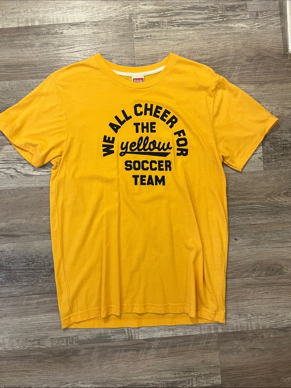 HOMAGE Yellow Graphic Soccer Team Tee
